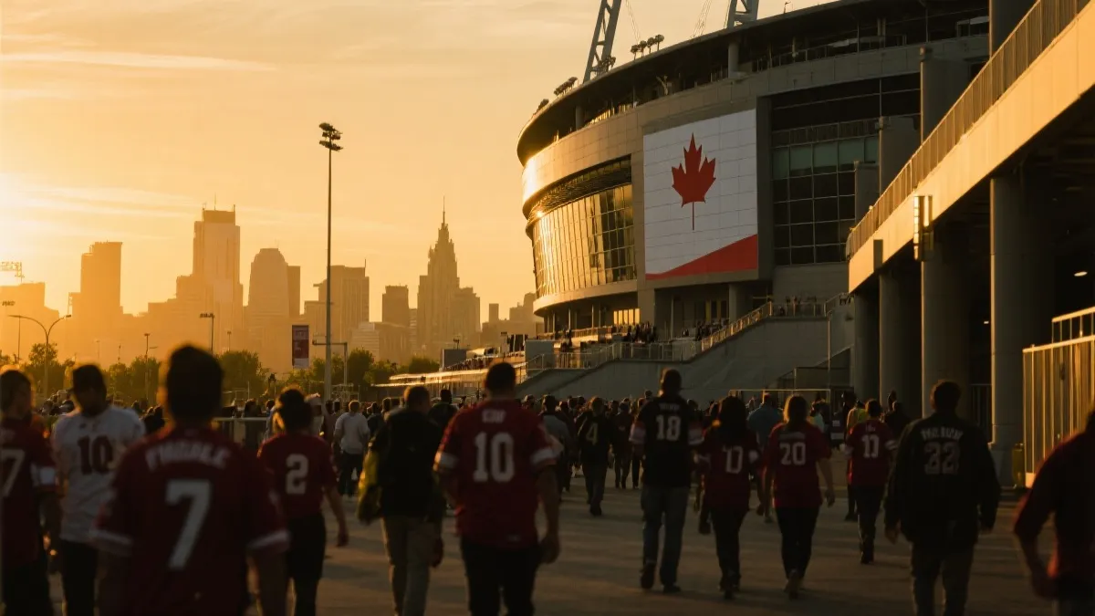 加拿大城市与球场氛围的观赛旅行视觉